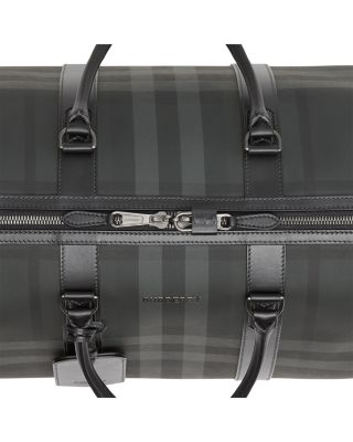 Charcoal Check Holdall Bag