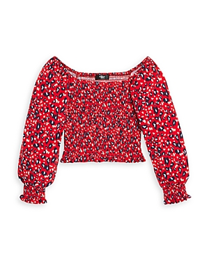 Aqua Girls' Spotted Leopard Ity Top - Big Kid - 100% Exclusive In Red