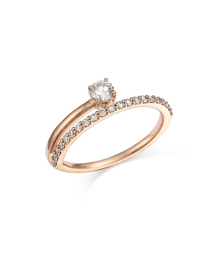 Bloomingdale's - Diamond Bypass Ring in 14K Rose Gold, 0.41 ct. t.w. - 100% Exclusive