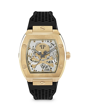 Shop Philipp Plein The $keleton Watch, 44mm In Gray/black