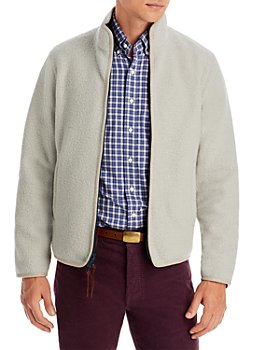 Sid Mashburn - Stone Fleece Reversible Zip-Up Jacket