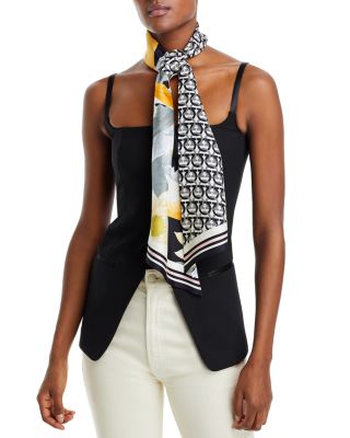 Ferragamo - Corisia Fumo/Beige/Avorio Silk Scarf