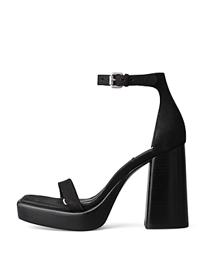Rag & Bone Matrix Ankle Strap Sandal In Black Suede