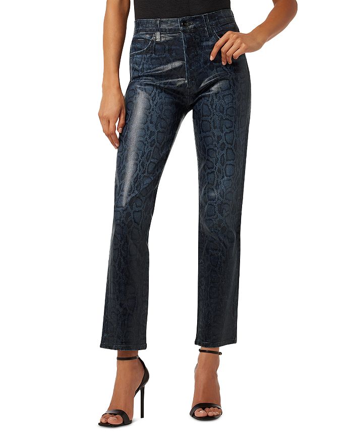Joe's Jeans The Honor Coated High Rise Straight Leg Jeans in Indigo