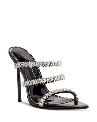 Jessica Rich Women's Diamond Embellished Strappy High Heel Sandals ...