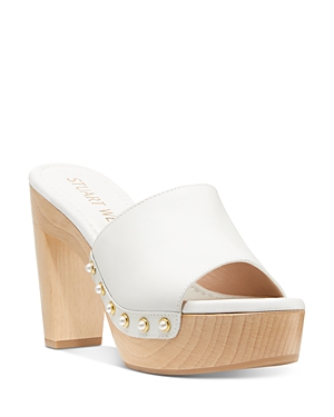 Stuart Weitzman Pearl Clog 85 Sandals In White