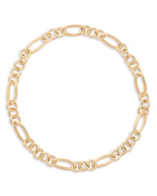 18K Yellow Gold Jaipur Link Polished Mixed Link Statement Necklace, 17.75"