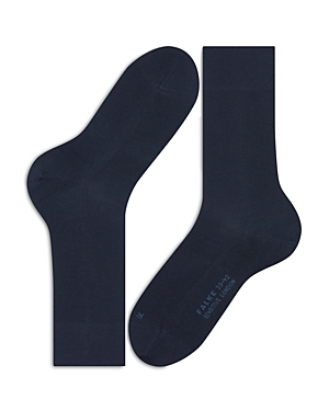 Shop Falke Sensitive London Cotton Blend Solid Socks In Dark Navy
