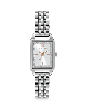 Olivia Burton Women's Quartz Silver-tone Stainless Steel Bracelet Watch 25.5mm X 20.5mm In Silver