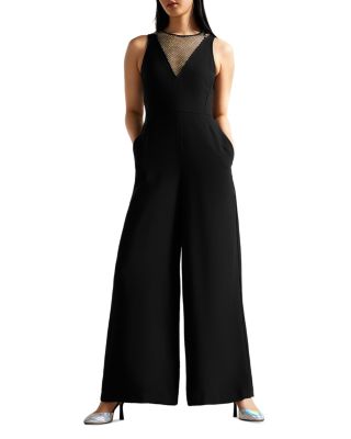 TED BAKERブラックドレス Black - SLEEVELESS V-NECK PLEATED MAXI DRESS | Ted Baker