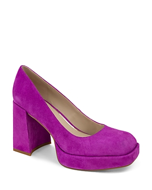 Kenneth Cole Women's Bri Square Toe High Heel Platform Pumps In Magenta