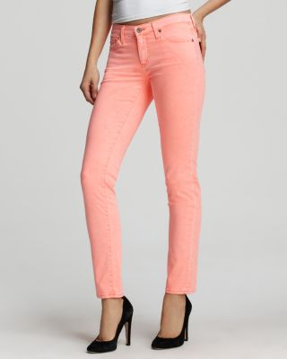 neon orange jeans