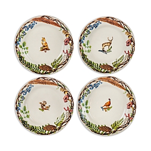 Juliska Forest Walk Cafe Au Lait Dessert/salad Plate, Assorted Set 4 In Café Au Lait