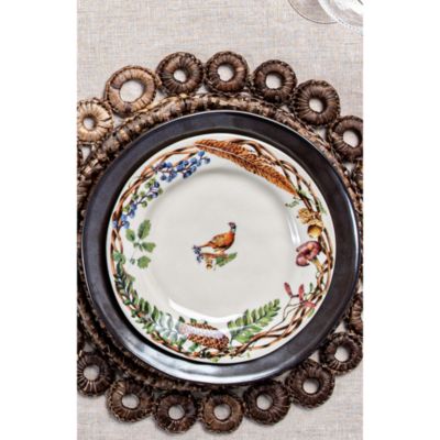 Forest Walk Caf&amp;eacute; Au Lait Dessert/Salad Plate, Assorted Set 4