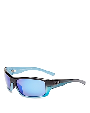 Barrier Reef Polarized Wrap Sunglasses, 62mm