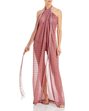 Missoni Textured Halter Long Cover Up Dress