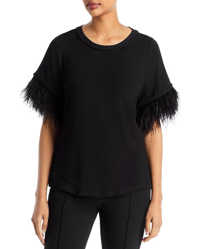 Kobi Halperin Miley Feather Trim Top Bloomingdale s