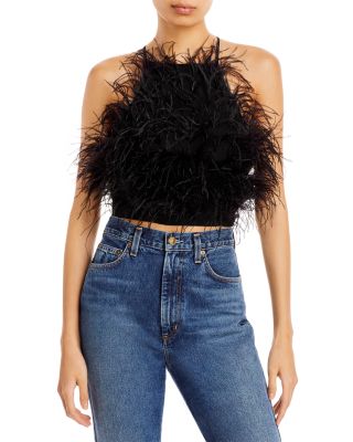 Cult Gaia - Joey Feather Embellished Top