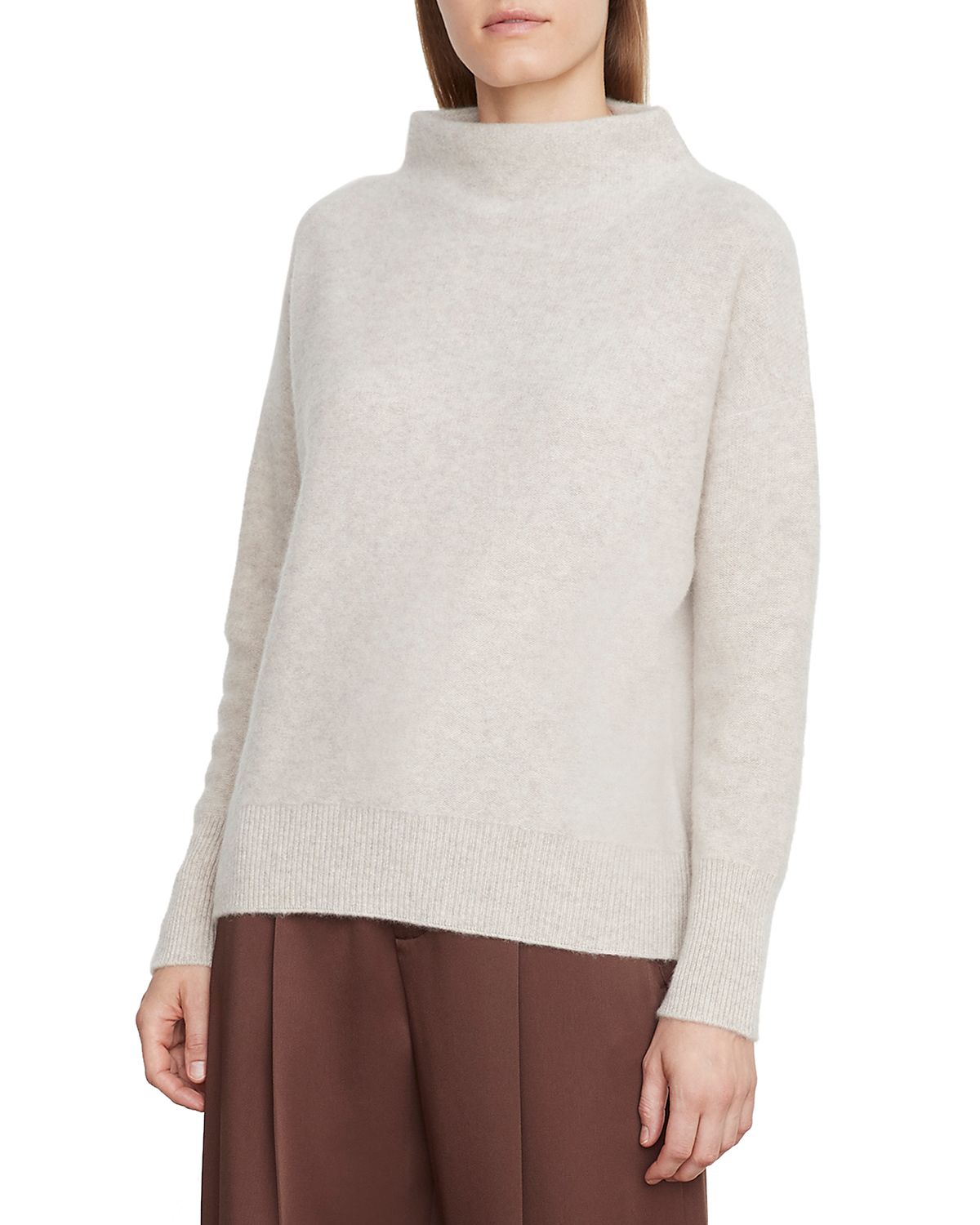 Vince Boiled Cashmere Funnel Neck Sweater
