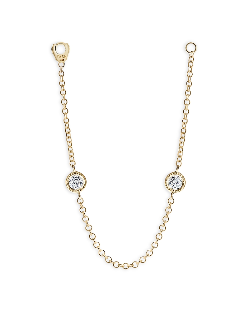 Maria Tash Diamond Station Connecting Chain In White/gold