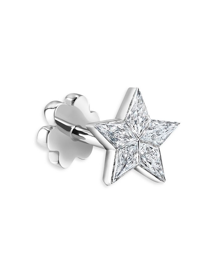 MARIA TASH 18K White Gold Diamond Star Single Stud Earring