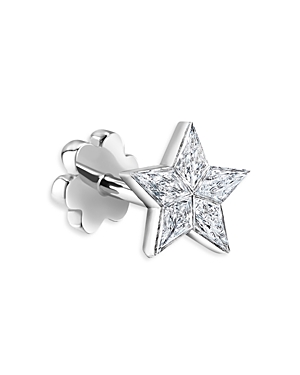 Maria Tash 18k White Gold Diamond Star Single Stud Earring