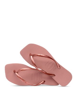 Women's Slim Square Toe Slip On Flip Flop Sandals