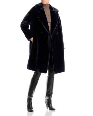 Double Ring Glossy Cocoon Coat - Women - Ready-to-Wear