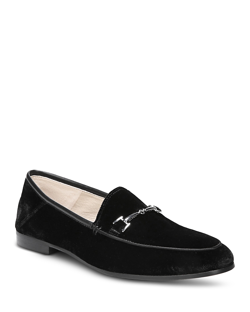 Shop Sam Edelman Women's Loraine Loafer Flats In Black Velvet