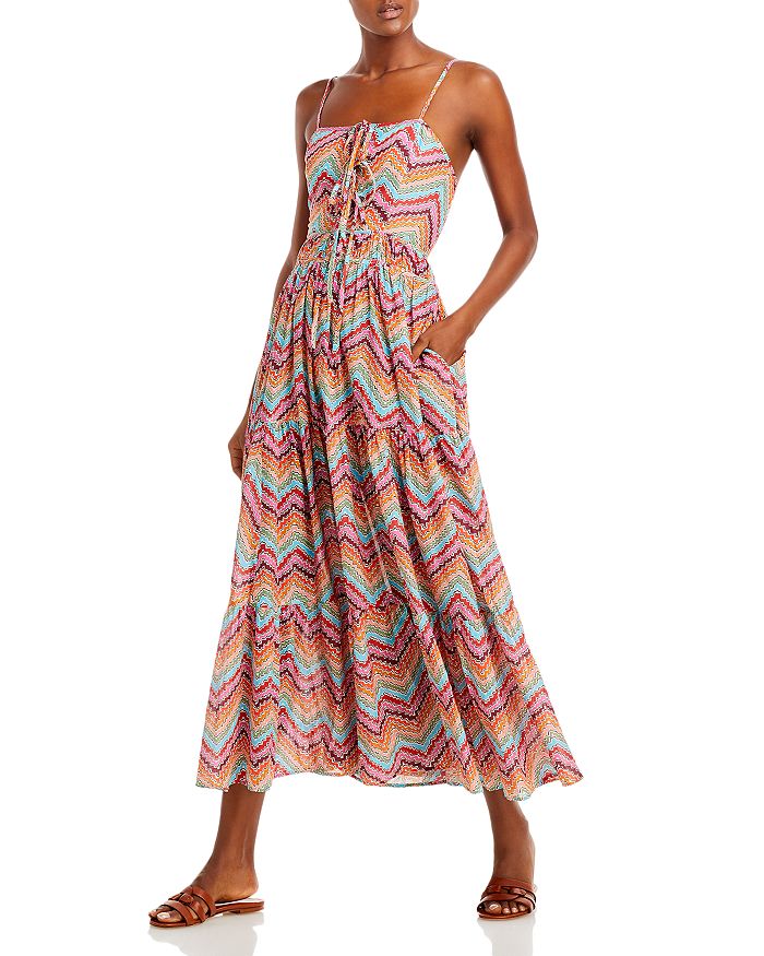 RHODE Zoe Chevron Print Dress | Bloomingdale's