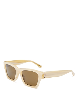 Tory Burch 52mm Square Sunglasses In Ivory/brown Solid