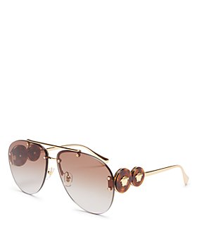 Versace - Aviator Brow Bar Sunglasses, 63mm