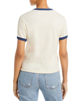 RE/DONE Skiing Snoopy Ringer Tee | Bloomingdale's