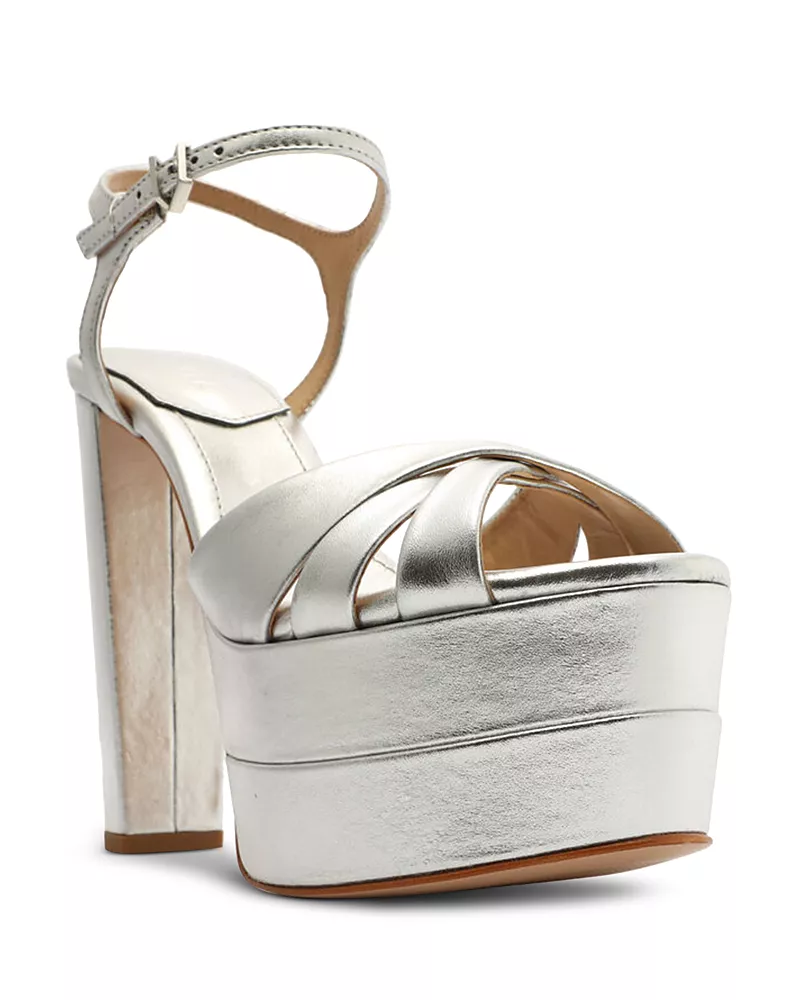 Schutz Women's Keefa High Crossover High Heel Platform Sandals