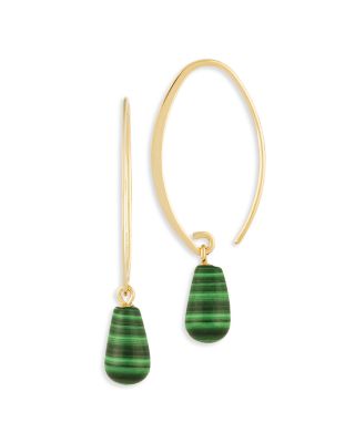 Bloomingdale's Fine Collection Malachite Drop Earrings in 14K Yellow Gold - Exclusive