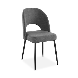 Modway Rouse Upholstered Fabric Dining Side Chair In Black Charcoal