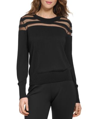DKNY - Striped Sweater Top main image 1