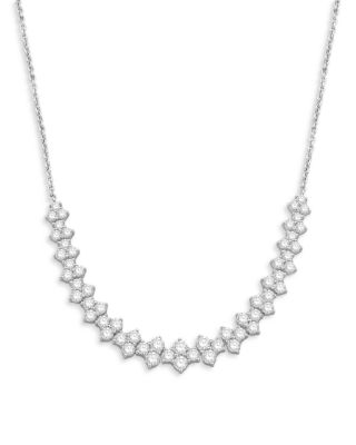 Bloomingdale's Fine Collection - Diamond Cluster Necklace in 14K White Gold, 3.0 tcw