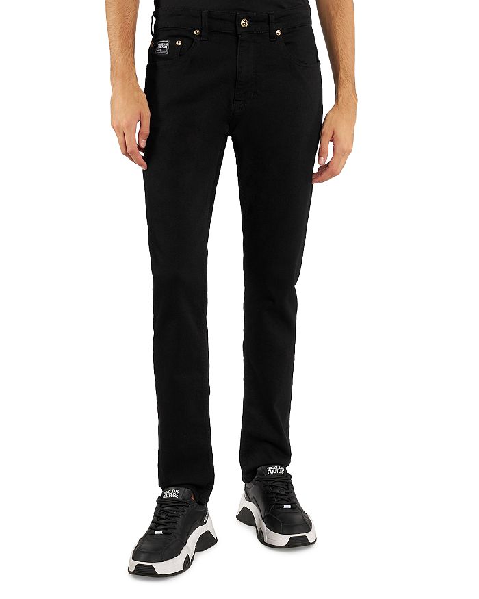 Versace Jeans Couture Slim Fit Stretch Jeans in Black | Bloomingdale's