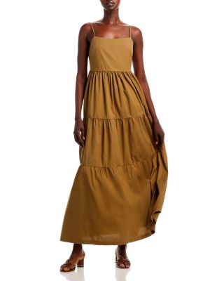 Monrow - Poplin Tiered Maxi Dress