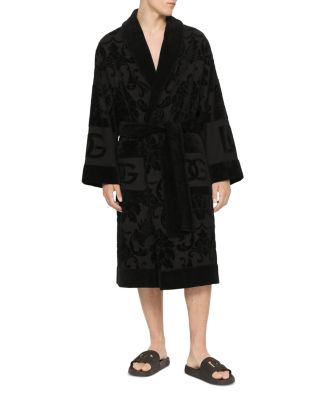 Dolce & Gabbana Casa Dg Logo Jacquard Bathrobe