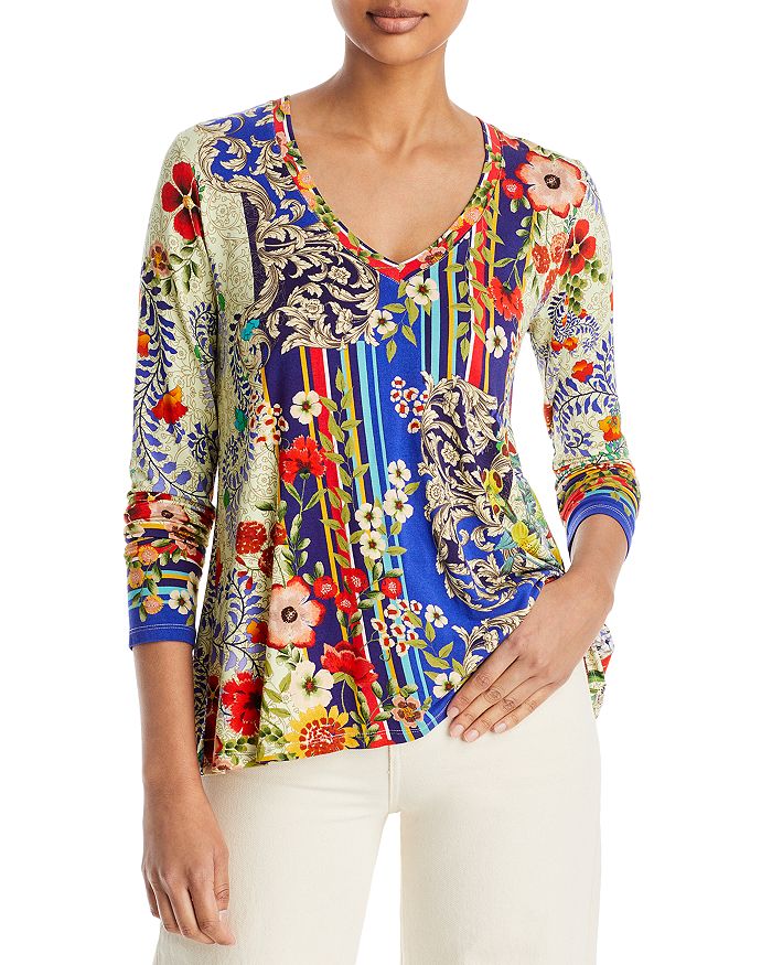 Johnny Was Wild Flower Long Sleeve Tee Bloomingdale's