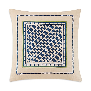 Trina Turk Monticeto Embroidered Pillow In Blue
