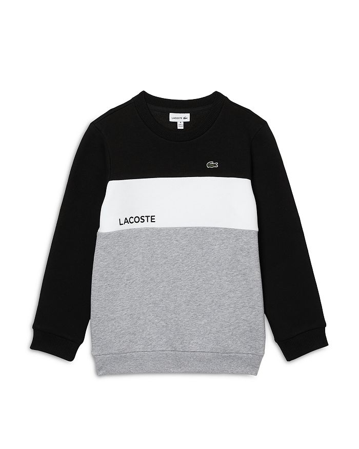 Lacoste block crew sweatshirt discount