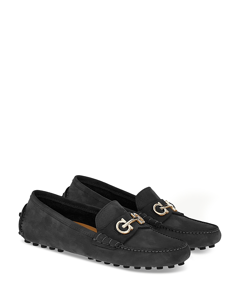Ferragamo Odilia Driving Shoe In Nero
