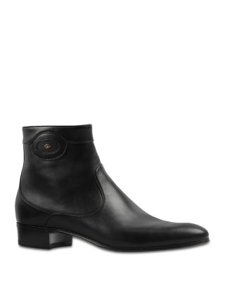 Gucci Men\'s Side Zip Leather Boots - Black Gucci Men main image 2