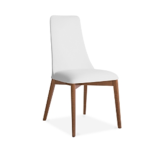 Calligaris Etoile Dining Chair In Walnut/ Optic White Leather