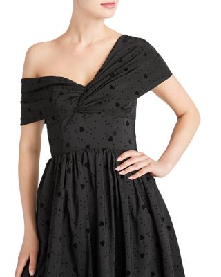 open lace back dress Monique Lhuillier One Shoulder Jacquard Dress - Soft Orchid