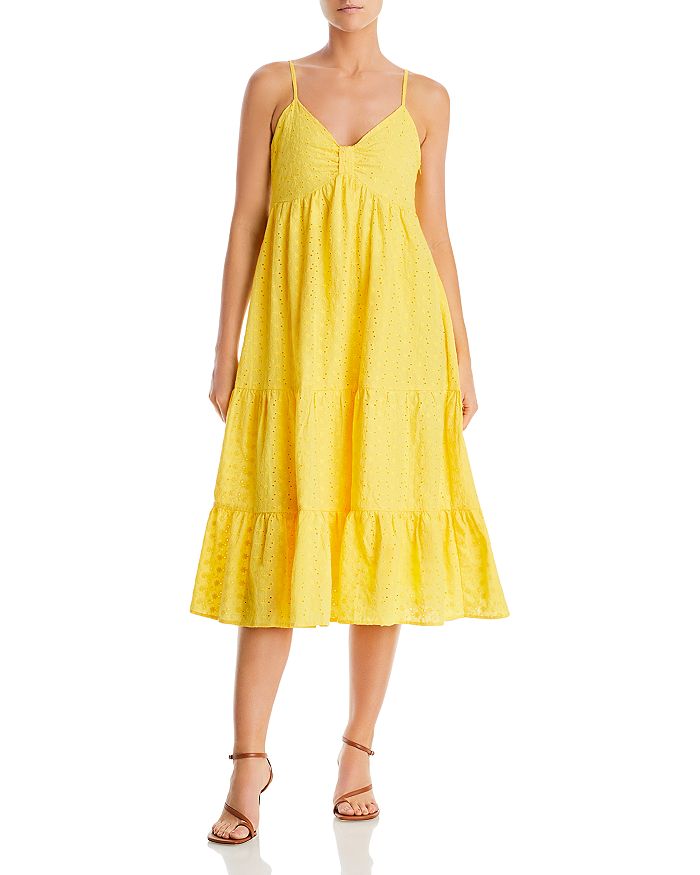 Aqua tiered cheap eyelet dress