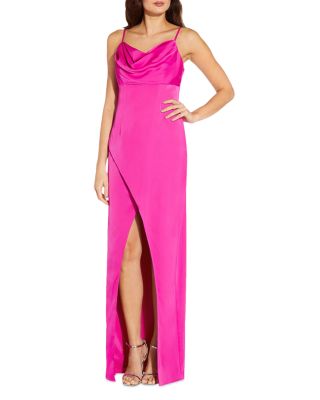 Aidan by Aidan Mattox - Cowl Neck Column Gown